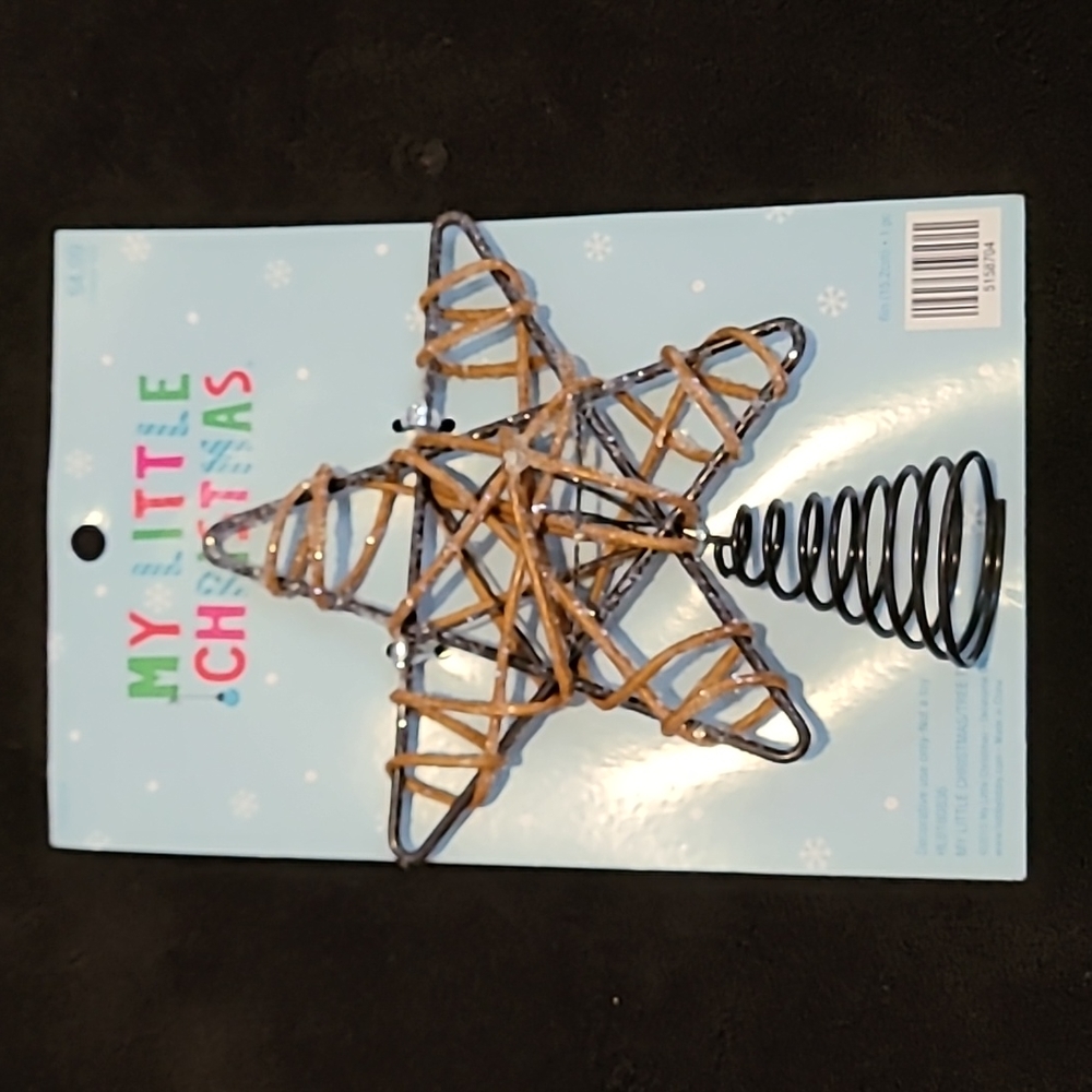 Brown and black star tree topper